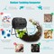 Dual-Chamber Outdoor Rotating Compost Bin with Aeration Holes and 43-Gallon Capacity